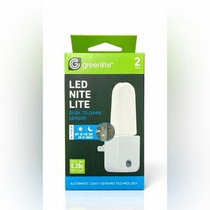 Greenlite LED Nite Lite Dusk-to-Dawn Sensor - White (2 Pack)